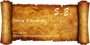 Séra Edvarda névjegykártya